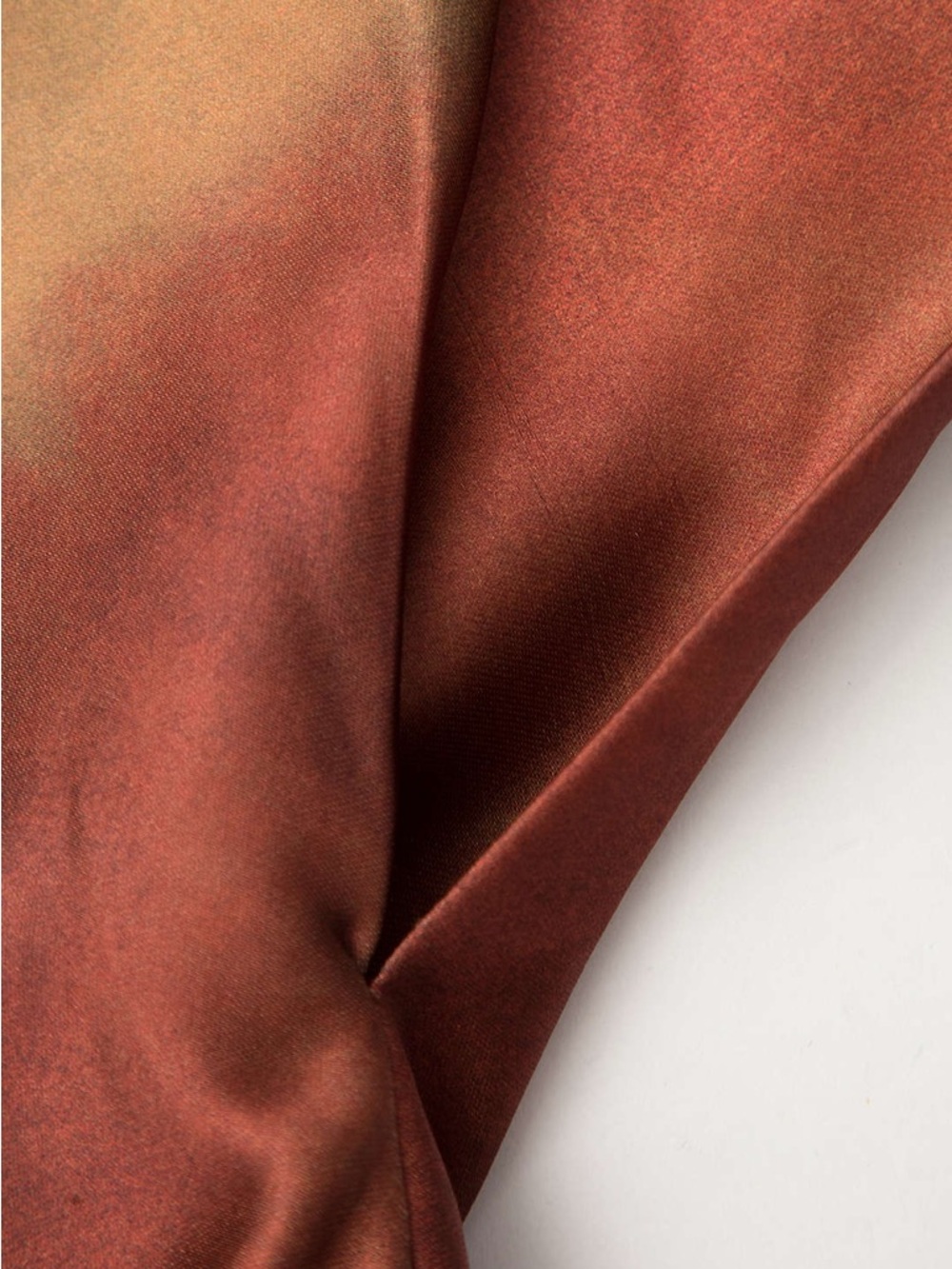 Sleek Rust Satin Maxi Dress with Cowl Neck - Picture 4 of 4